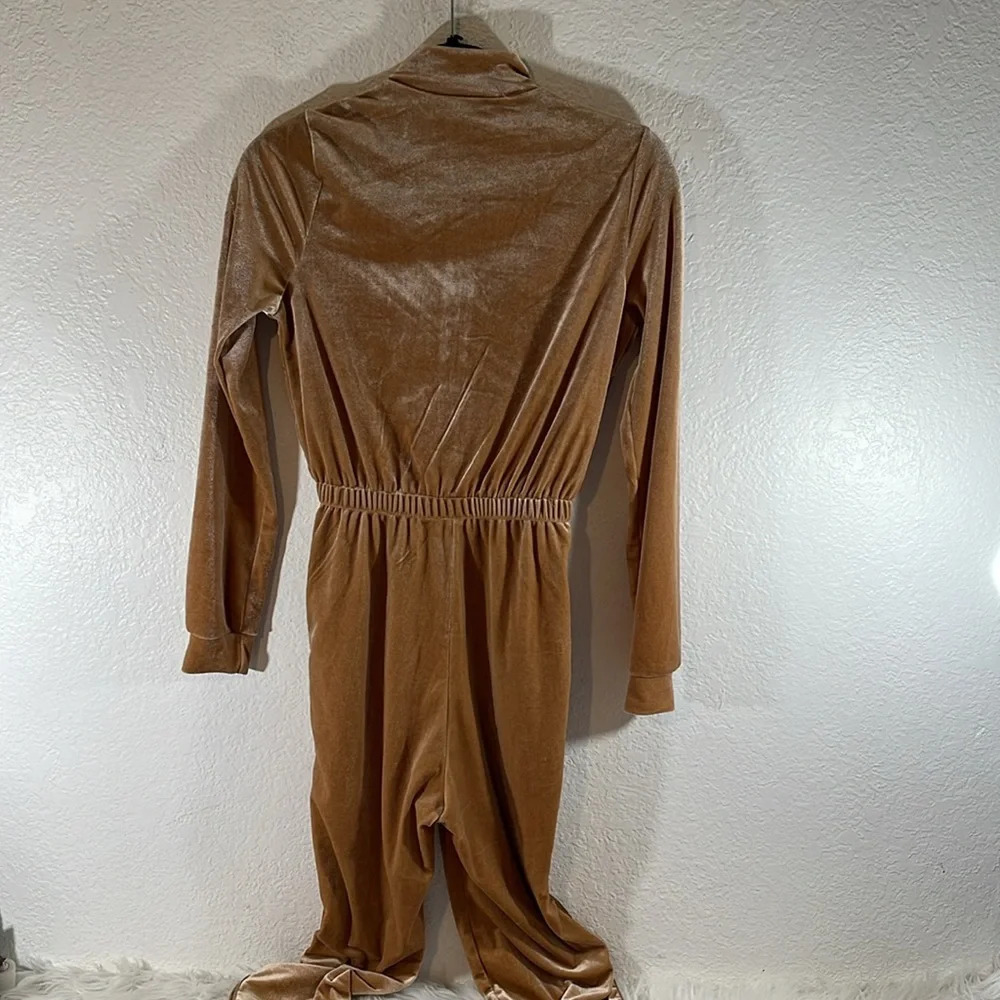 FOREVER 21 Striped Velvet Jumpsuit with Pockets Size Small - Picture 6 of 13